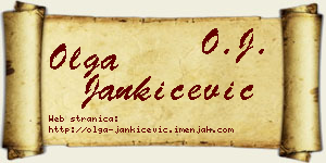 Olga Jankićević vizit kartica